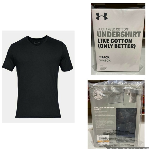 Under Armour Other - Under Armour V-Neck 2-Pack Black Size Small Tee